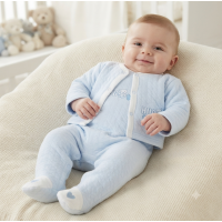 BW-13-450: Baby Boys Quilted 2 Piece Outfit - Hug Me (NB-6 Months)